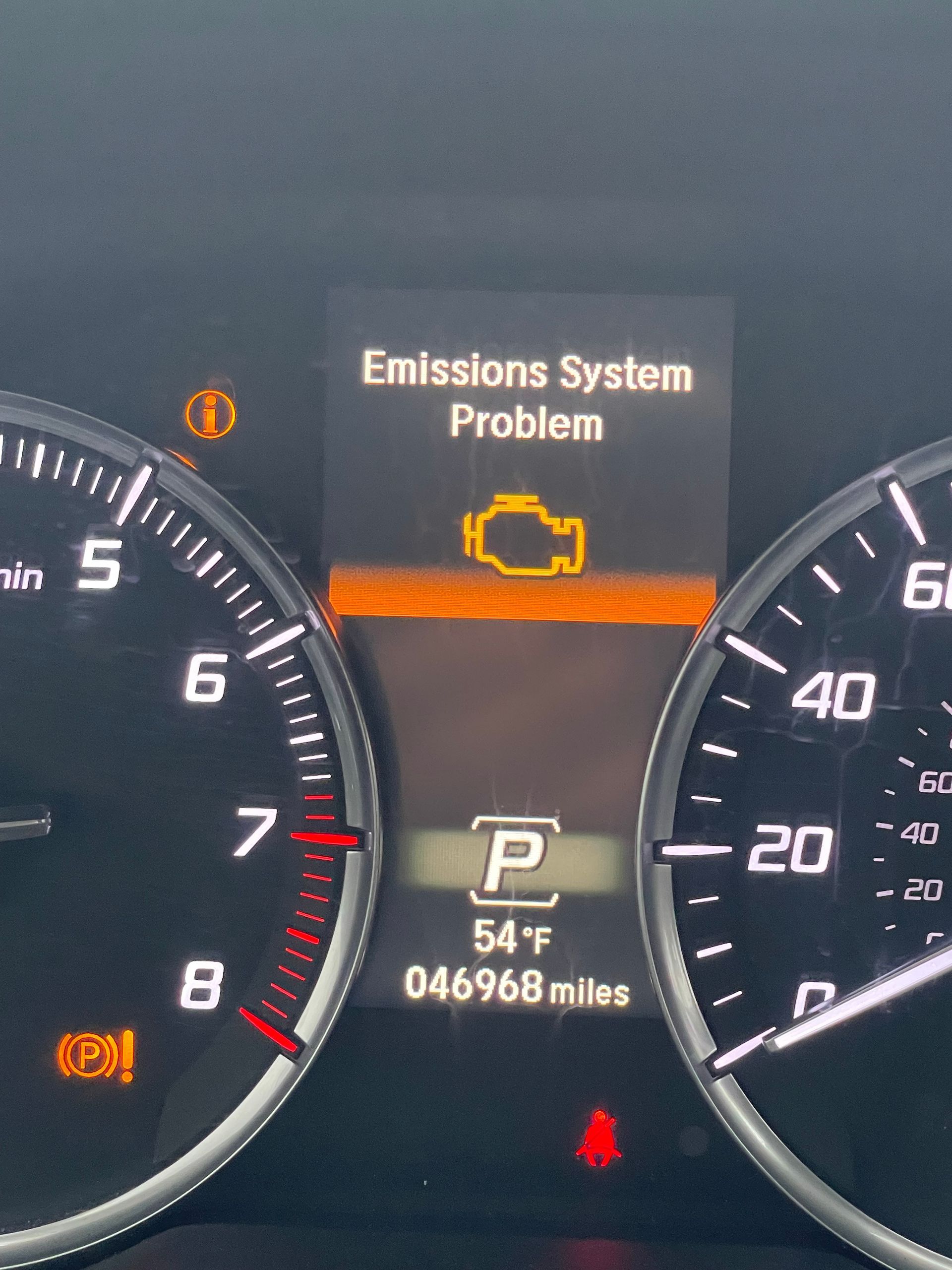 Car dashboard showing an 