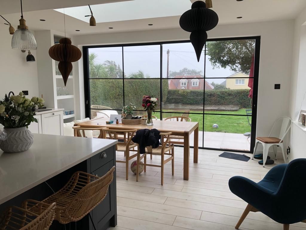 Aluminium Crittal Style Sliding Doors, Langland.
