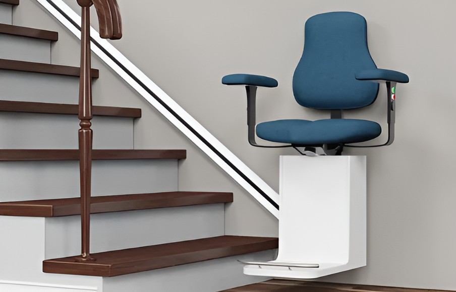 Chair Lift Cairns Installed On Indoor Staircase