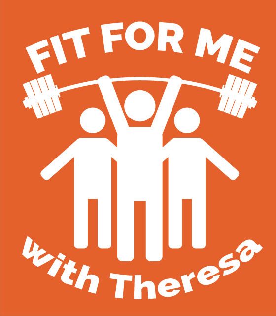 A logo that says fit for me with theresa