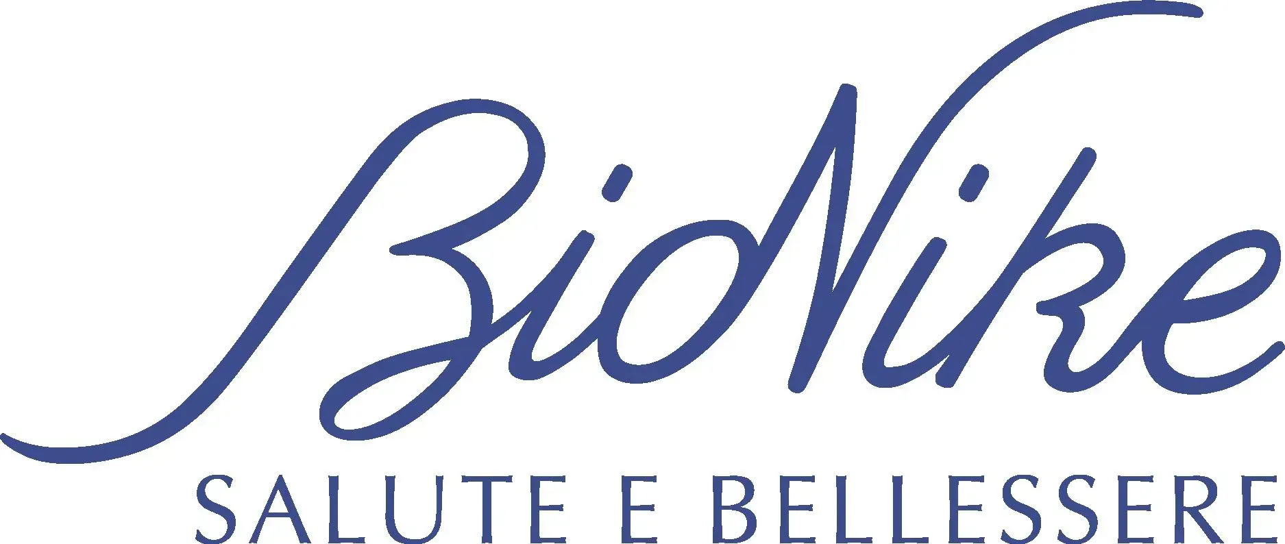 Logo BiNike in blu con lo slogan “SALUTE E BELLESSERE” sotto