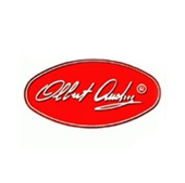Logo ovale rosso con testo bianco in corsivo su sfondo bianco.