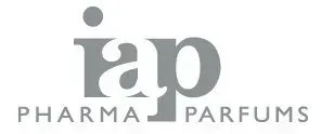 Logo di IAP Pharma Parfums in testo grigio su sfondo bianco.