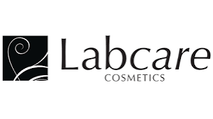 Logo di Labcare Cosmetics in bianco e nero con icona a spirale stilizzata