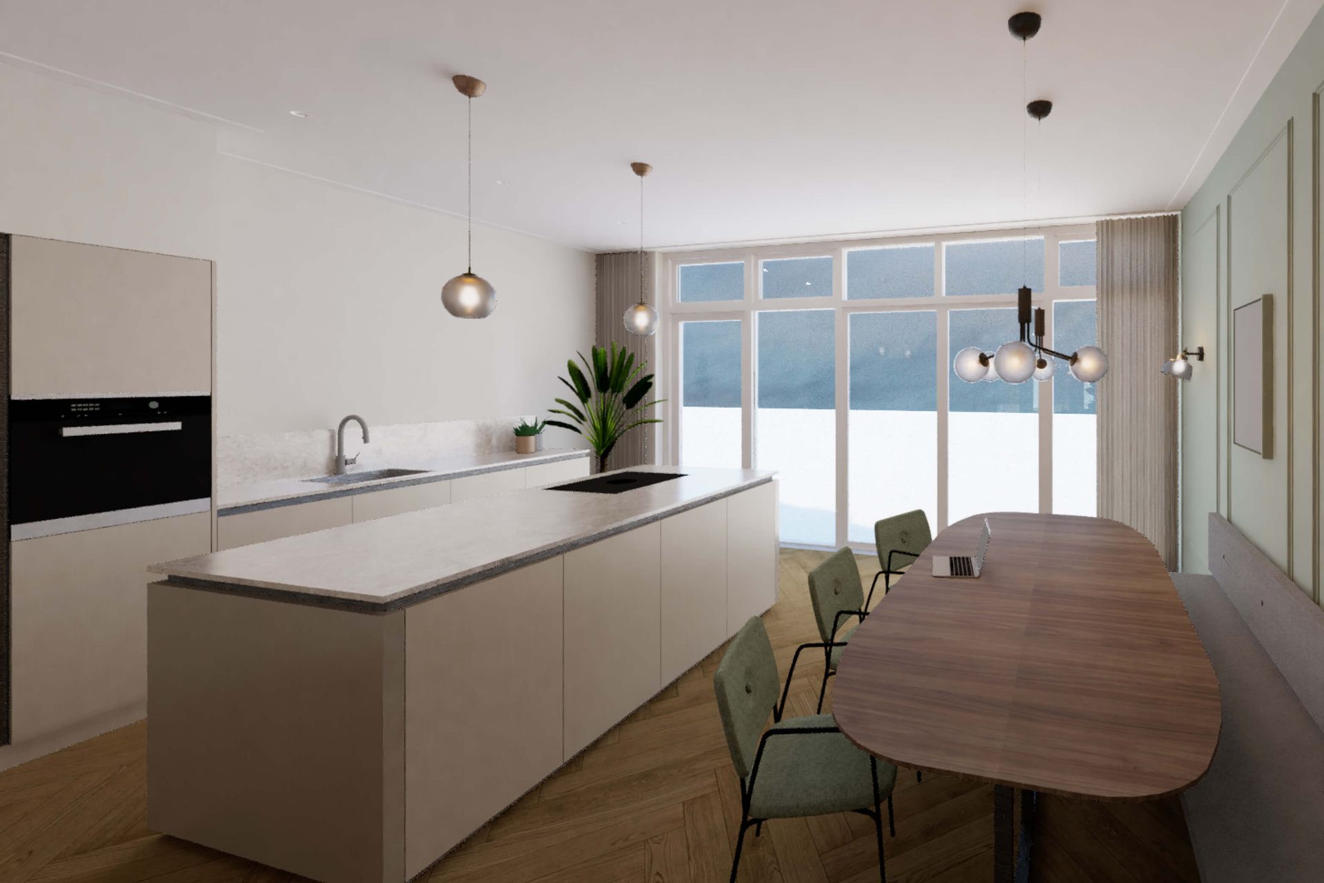 verbouw woning grachtenpand alkmaar, interieurontwerp keuken