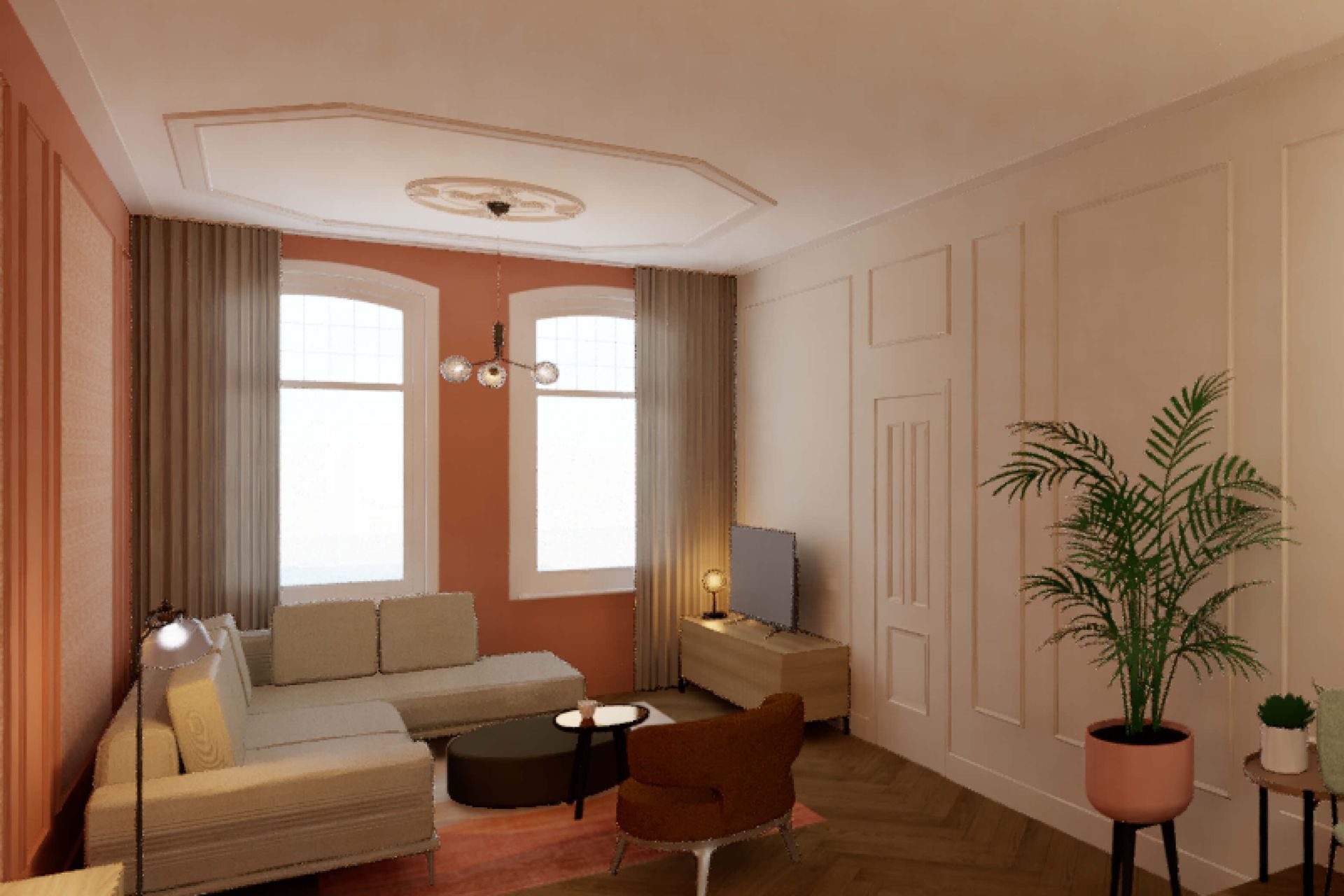 verbouw woning grachtenpand alkmaar, interieurontwerp woonkamer, kleurrijk