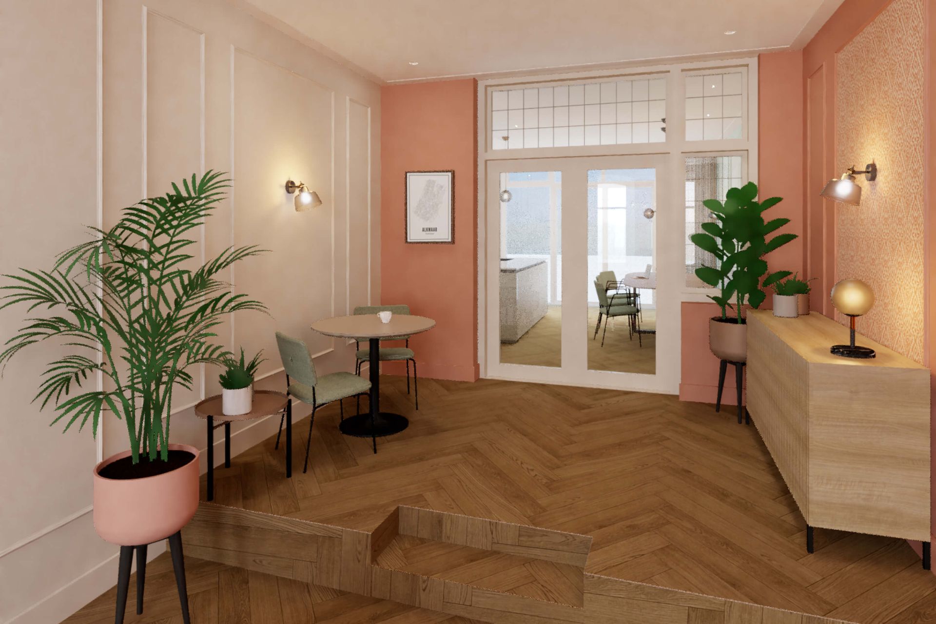verbouw woning grachtenpand alkmaar, interieurontwerp woonkamer, kleurrijk