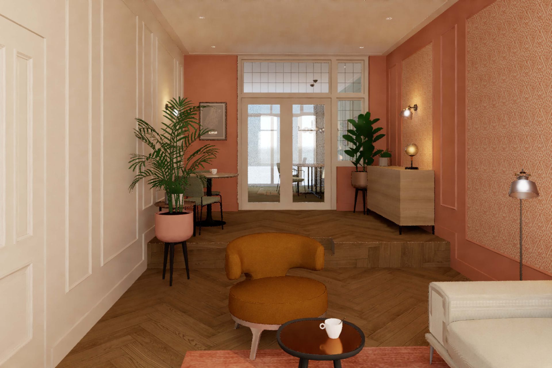 verbouw woning grachtenpand alkmaar, interieurontwerp woonkamer, kleurrijk