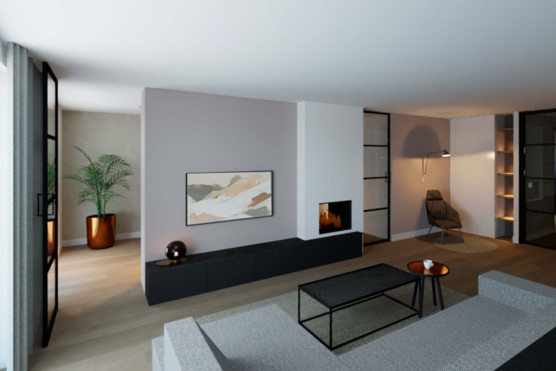 interieurontwerp nieuwbouw woning woonkamer
