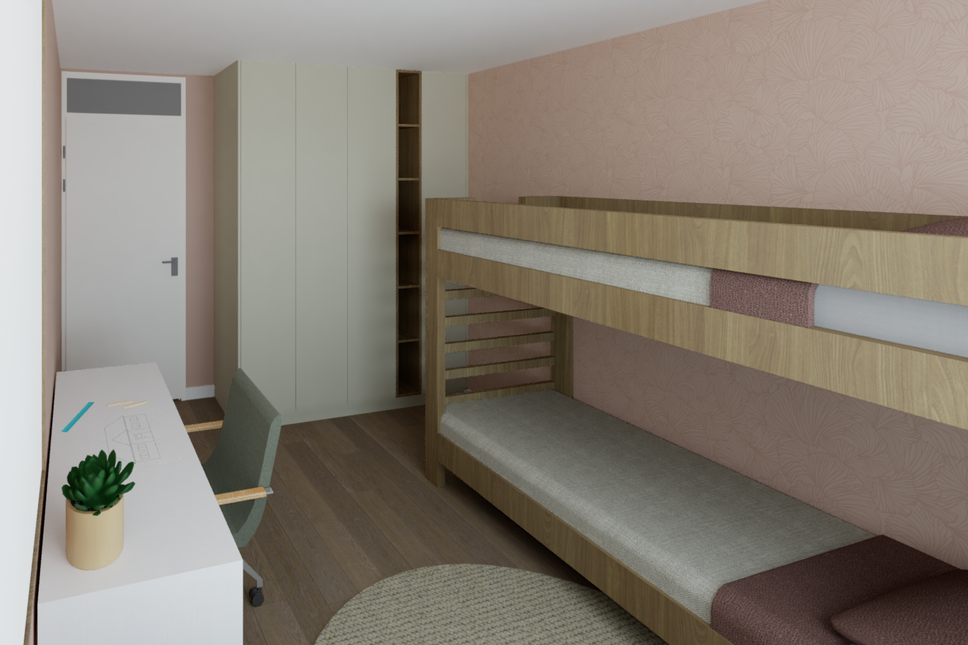 impressie slaapkamer tienerkamer