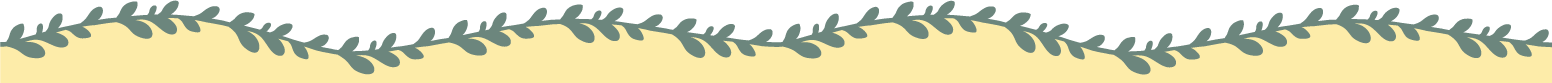 wavy yellow shape with green leaf border