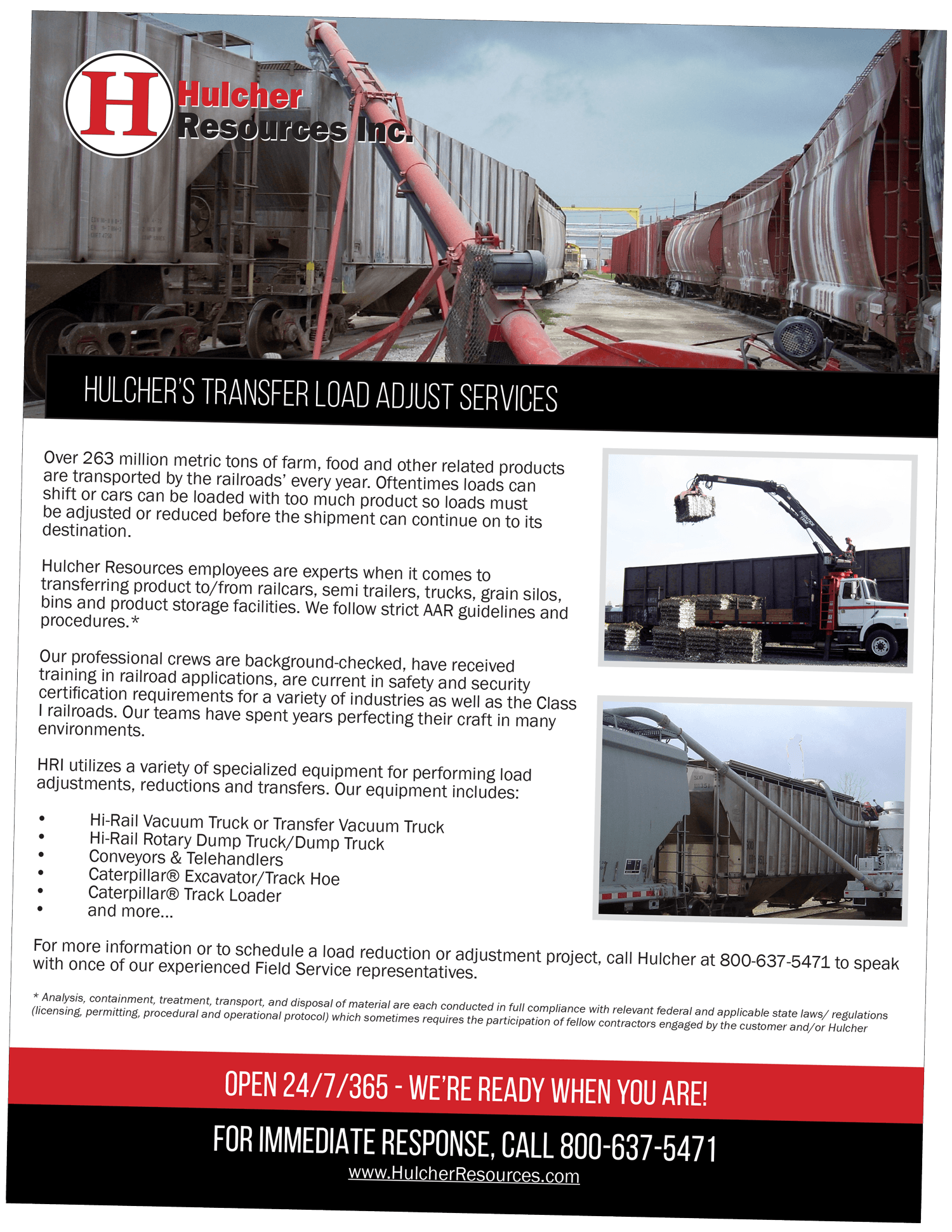 Transfer Load Adjust Services Flyer Transfer Load Adjust Services Flyer