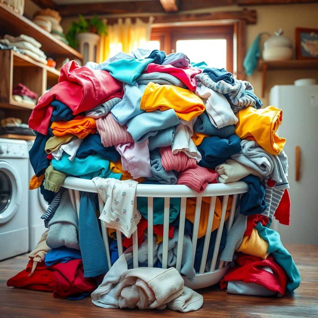 Laundry in basket