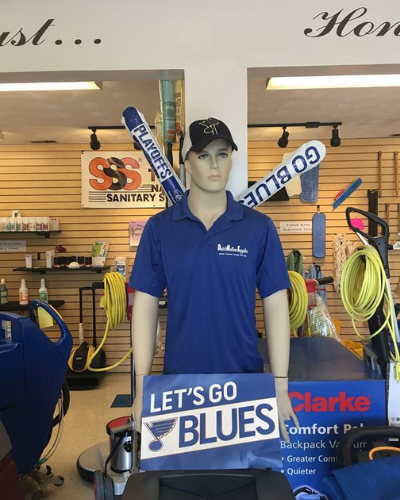 Mannequin With Dutch Hollow Supplies Uniform | St. Louis | Dutch Hollow Supplies