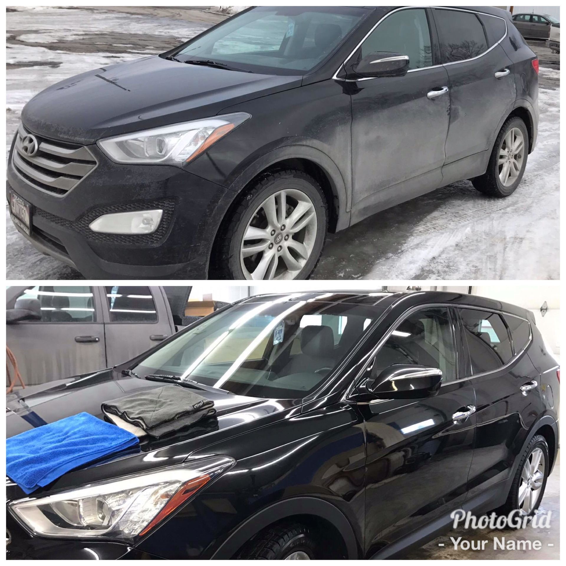 Black Hyundai Sante Fe