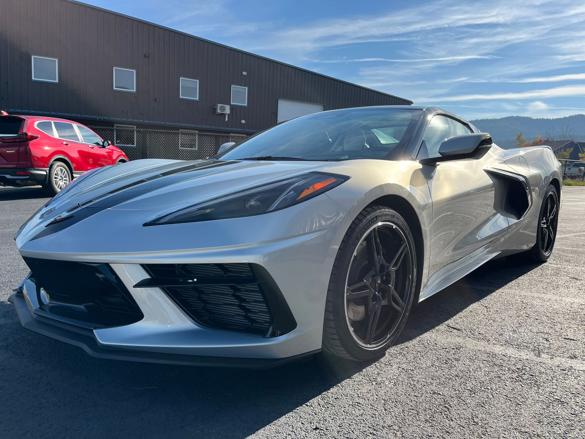 Silver Corvette C8