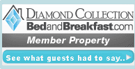 A diamond collection bed and breakfast.com member property sign that says see what guests had to say.