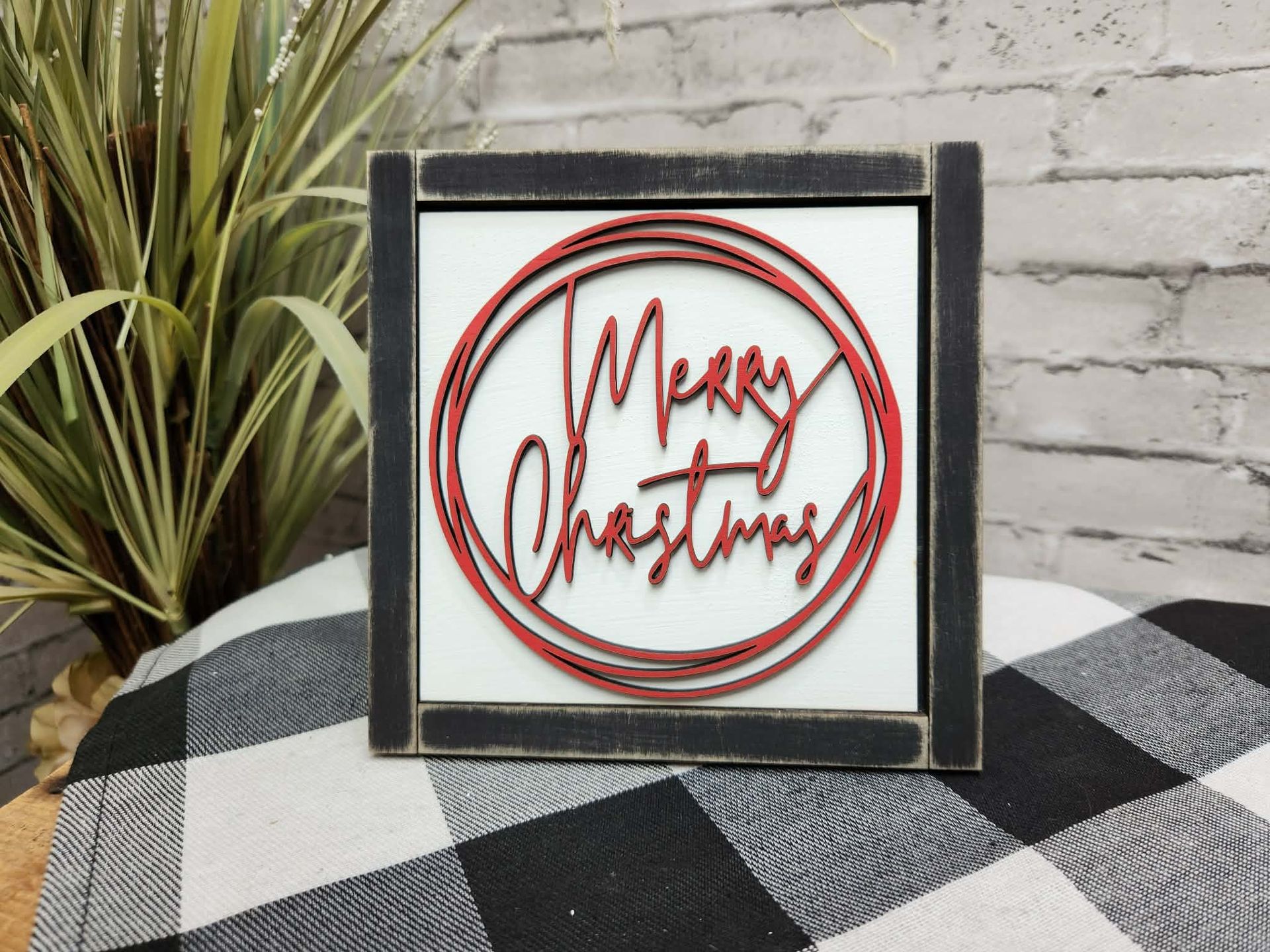Merry Christmas Change Out Square, Merry Christmas decor, Merry Christmas tiered tray decor, Merry Christmas dough bowl décor