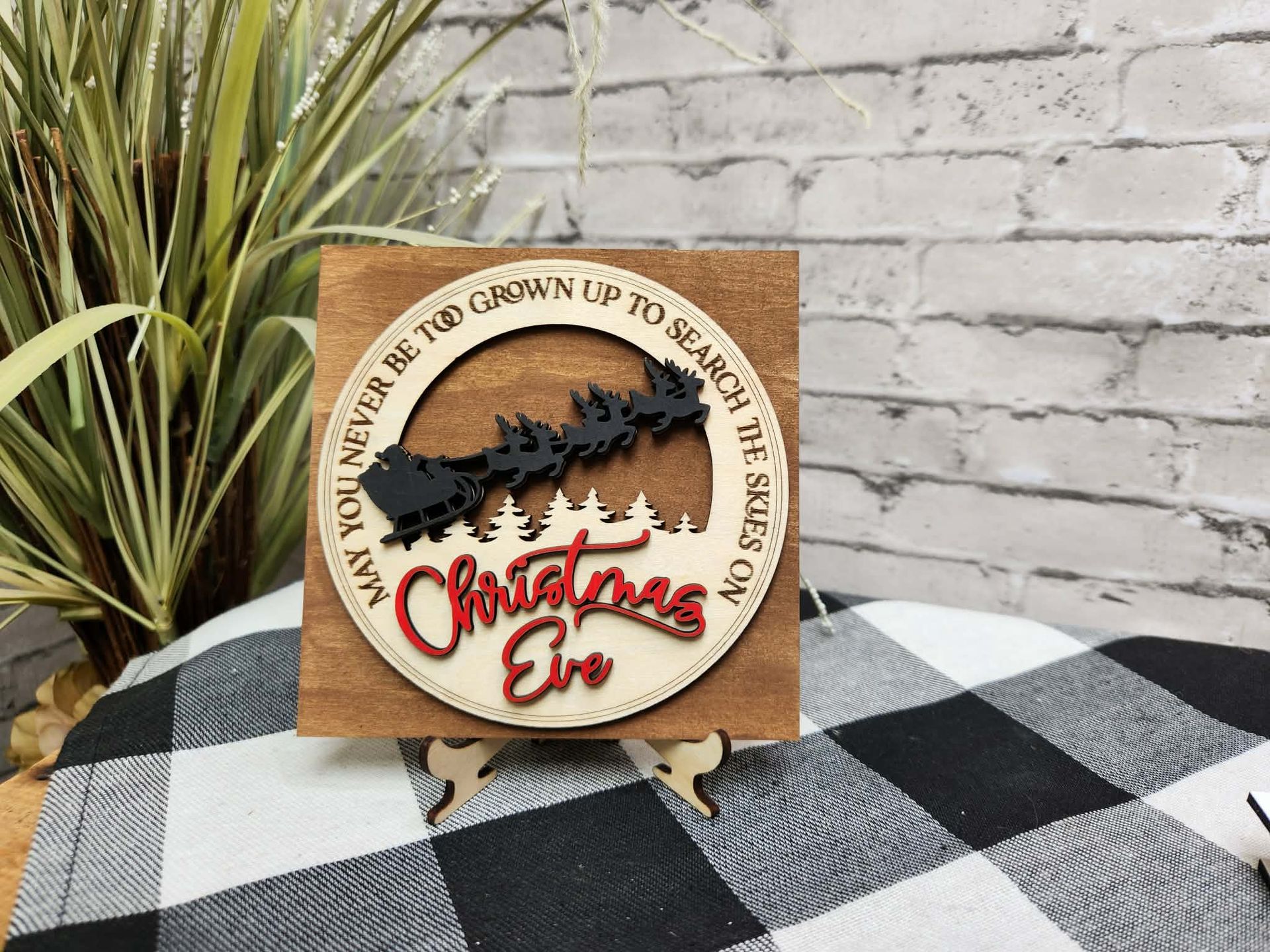 May you never be to old to Search the skies on Christmas Eve change out square, Christmas dough bowl decor, Christmas decor