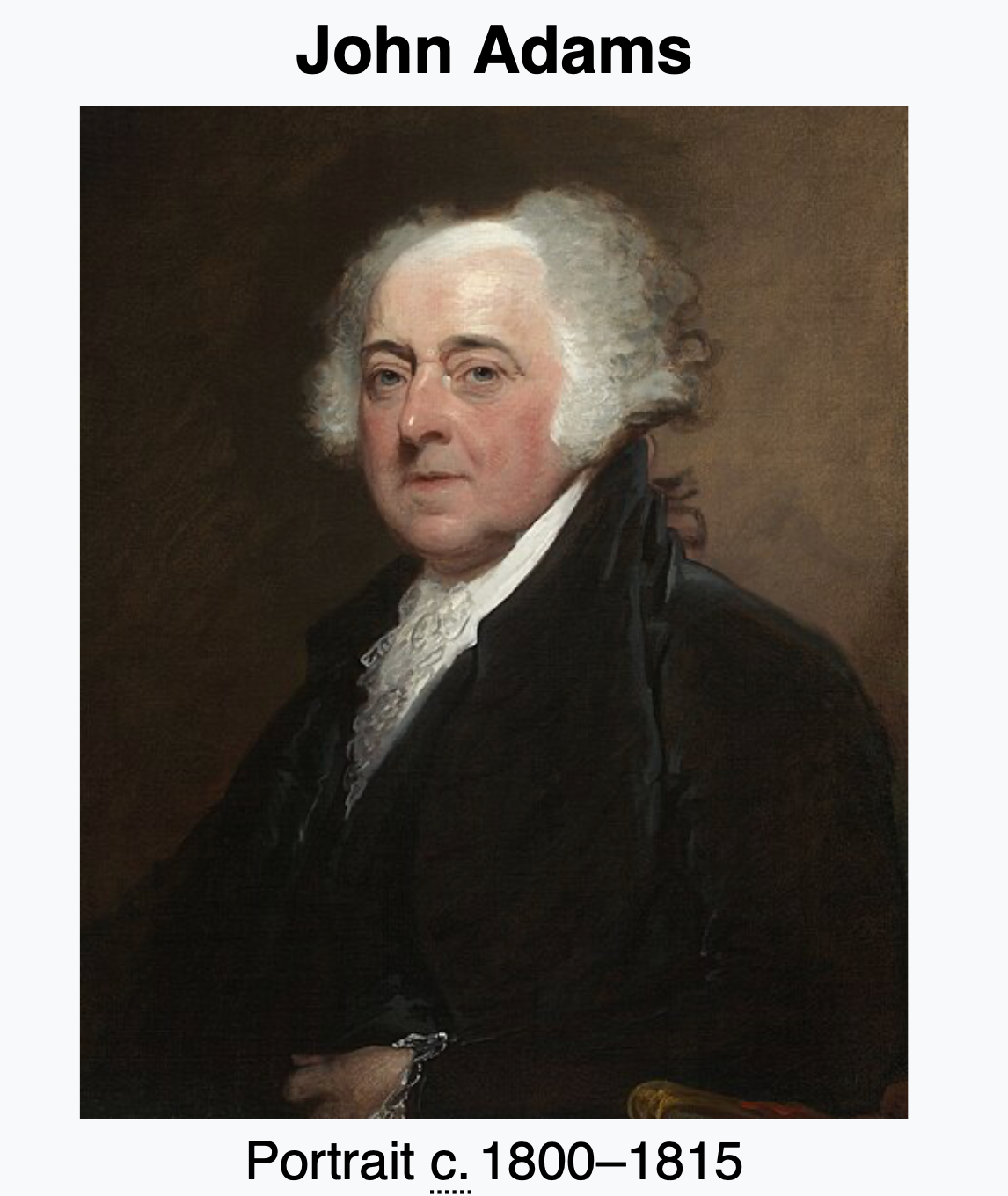 A portrait of john adams from 1800-1815