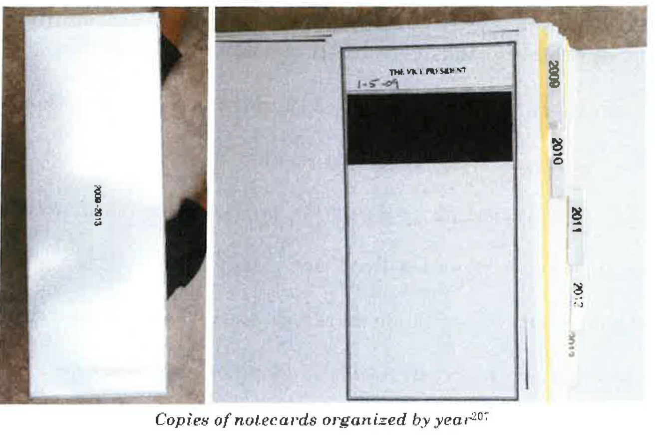 A piece of paper that says ' copies of meteoroids organized by year ' on it