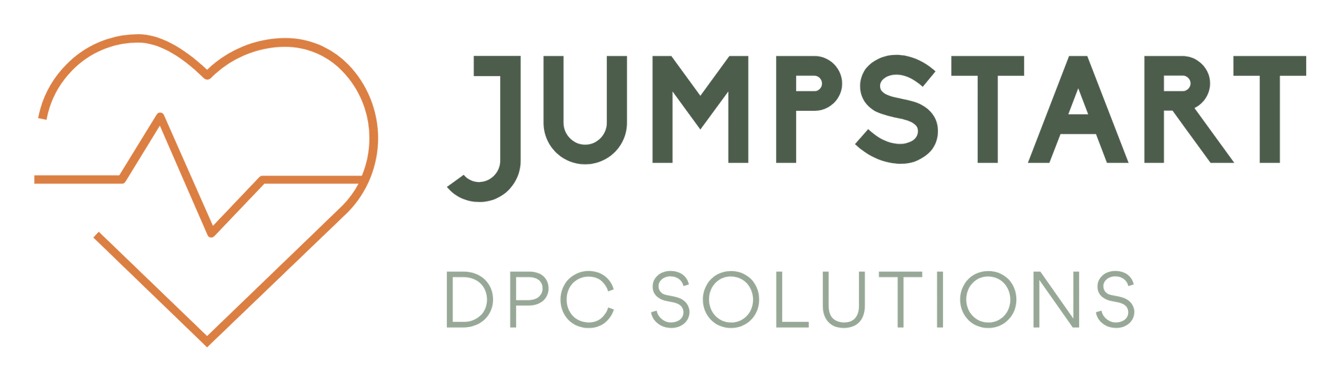Logo: Heart and EKG line next to
