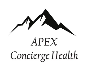 Logo: Black mountain silhouette over