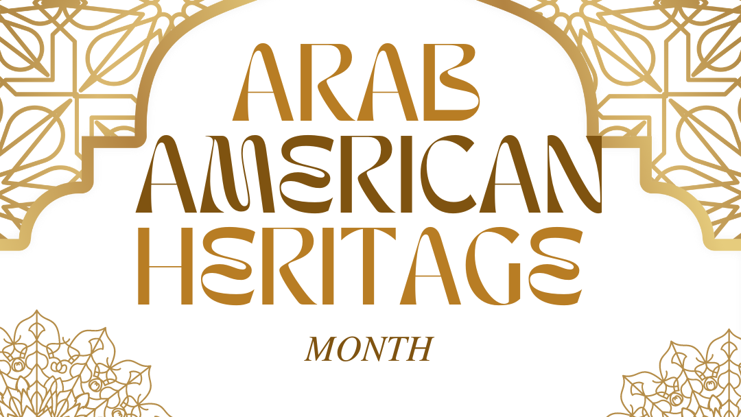 The logo for arab american heritage month.