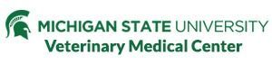 Michigan State University Veterinary Medical Center logo in green and white