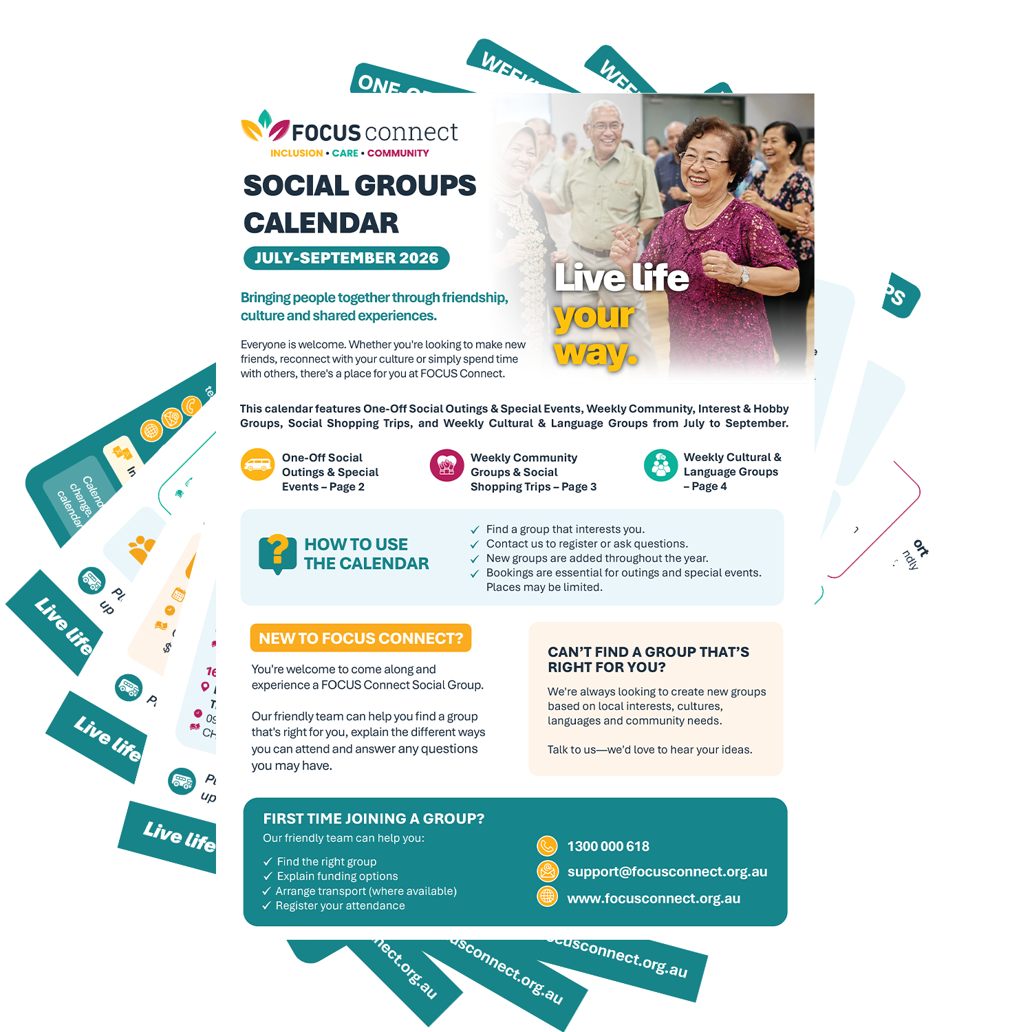 Preview of the FOCUS Connect South West Sydney, Senior Social Groups Calendar