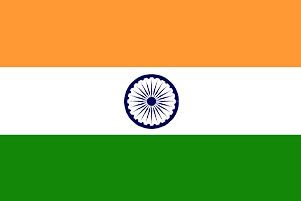 The flag of india is orange , white , and green with a blue circle in the middle.