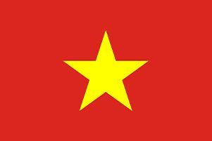 The flag of vietnam has a yellow star on a red background.