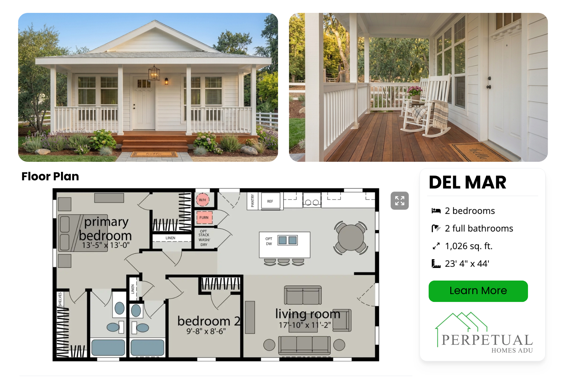 Healdsburg model from Perpetual Homes now open for ADU tours in Concord, CA.