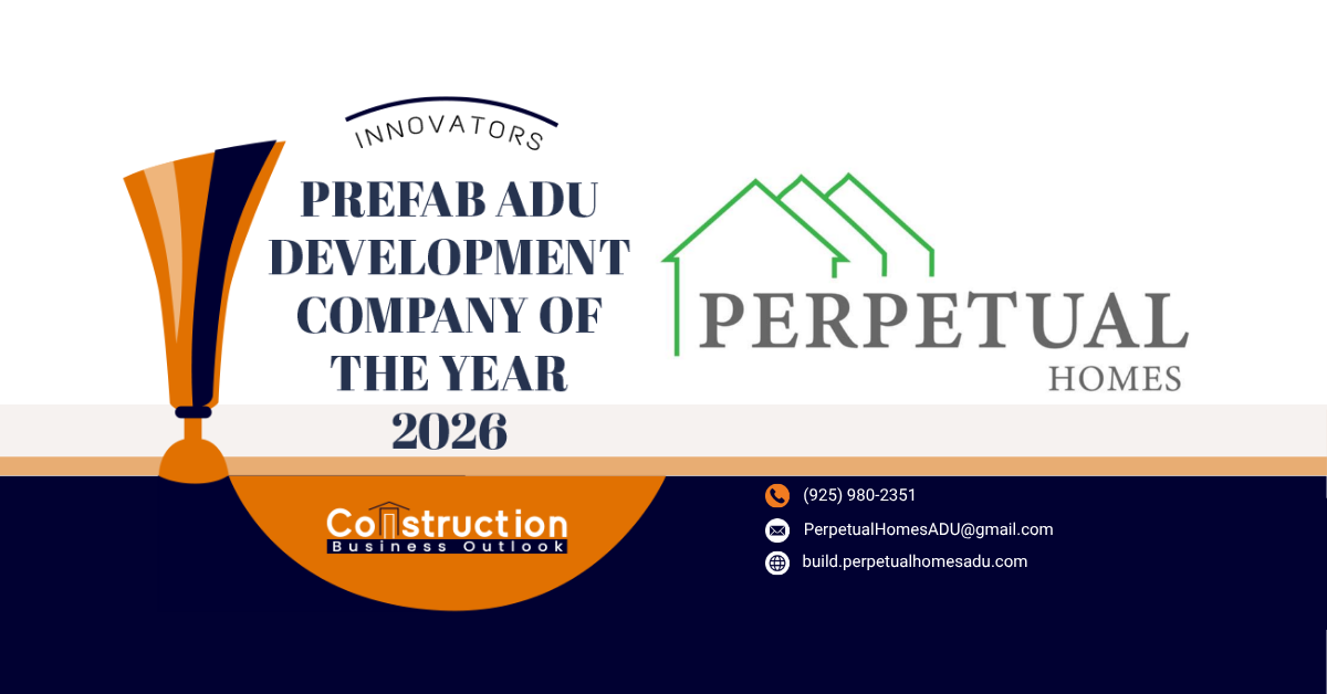Perpetual Homes receives the 2026 Prefab ADU Development Company of the Year award.