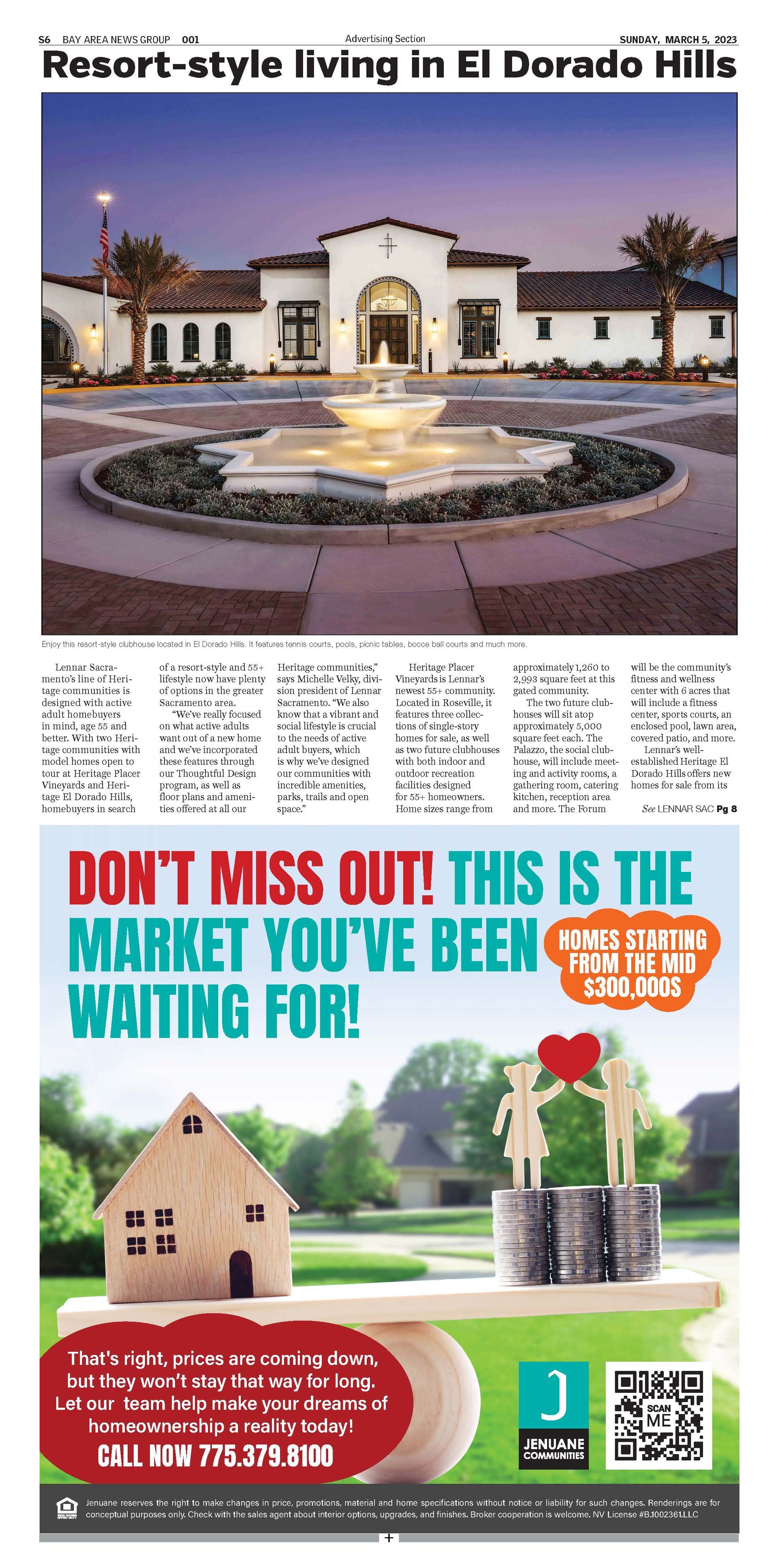 El Dorado Hills article headline 