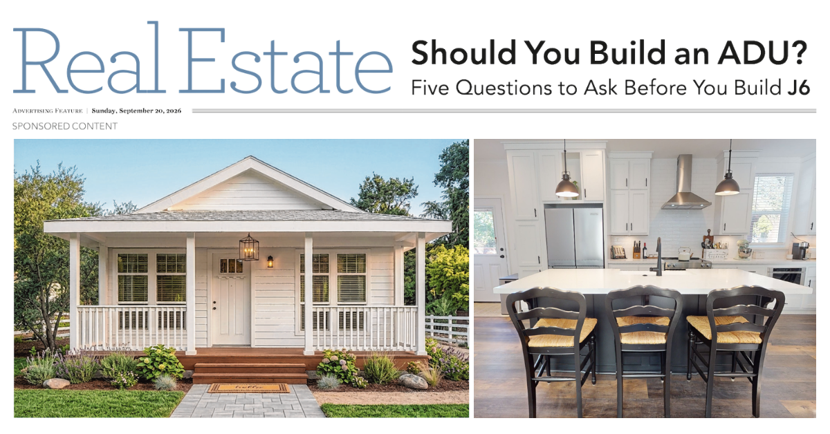 Custom prefab ADU by Perpetual Homes featured in the San Francisco Chronicle sponsored content