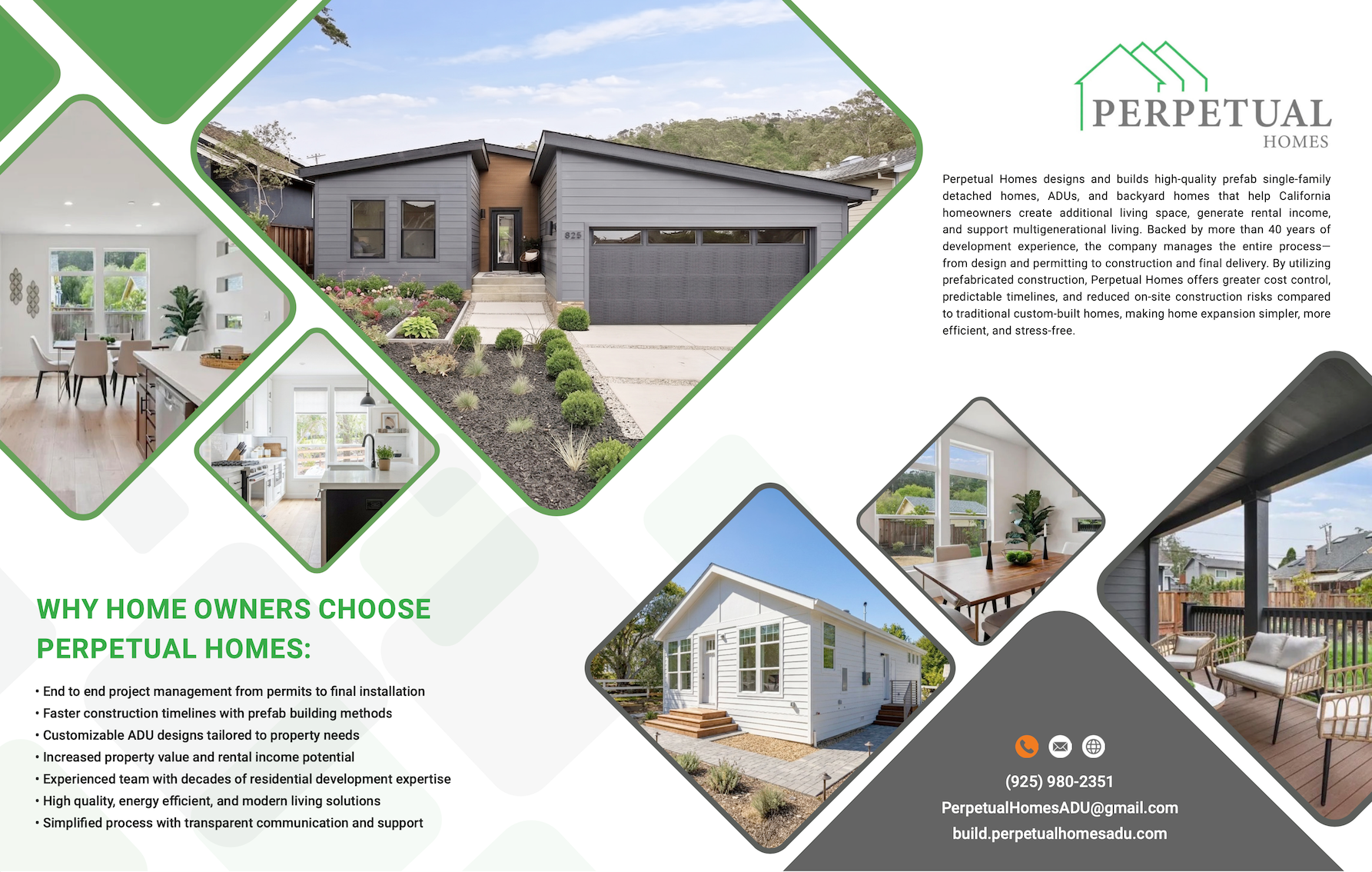 Perpetual Homes designs and builds high-quality prefab single-family detached homes, ADUs, and backyard homes.