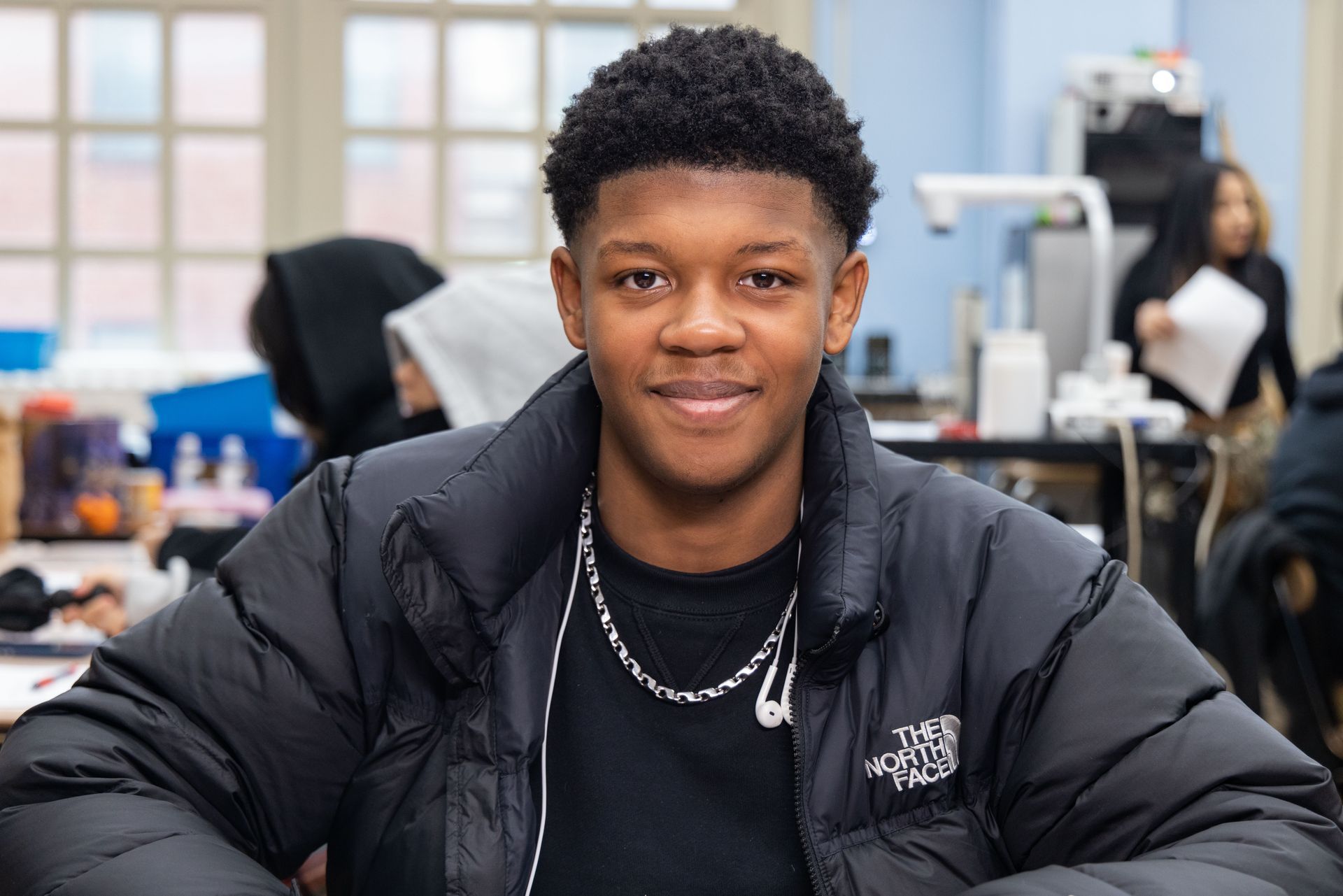 A smiling student