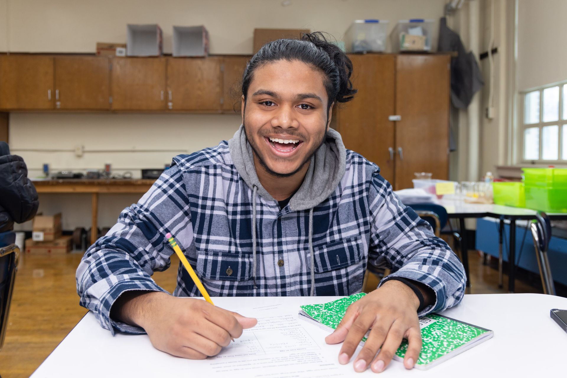A smiling student