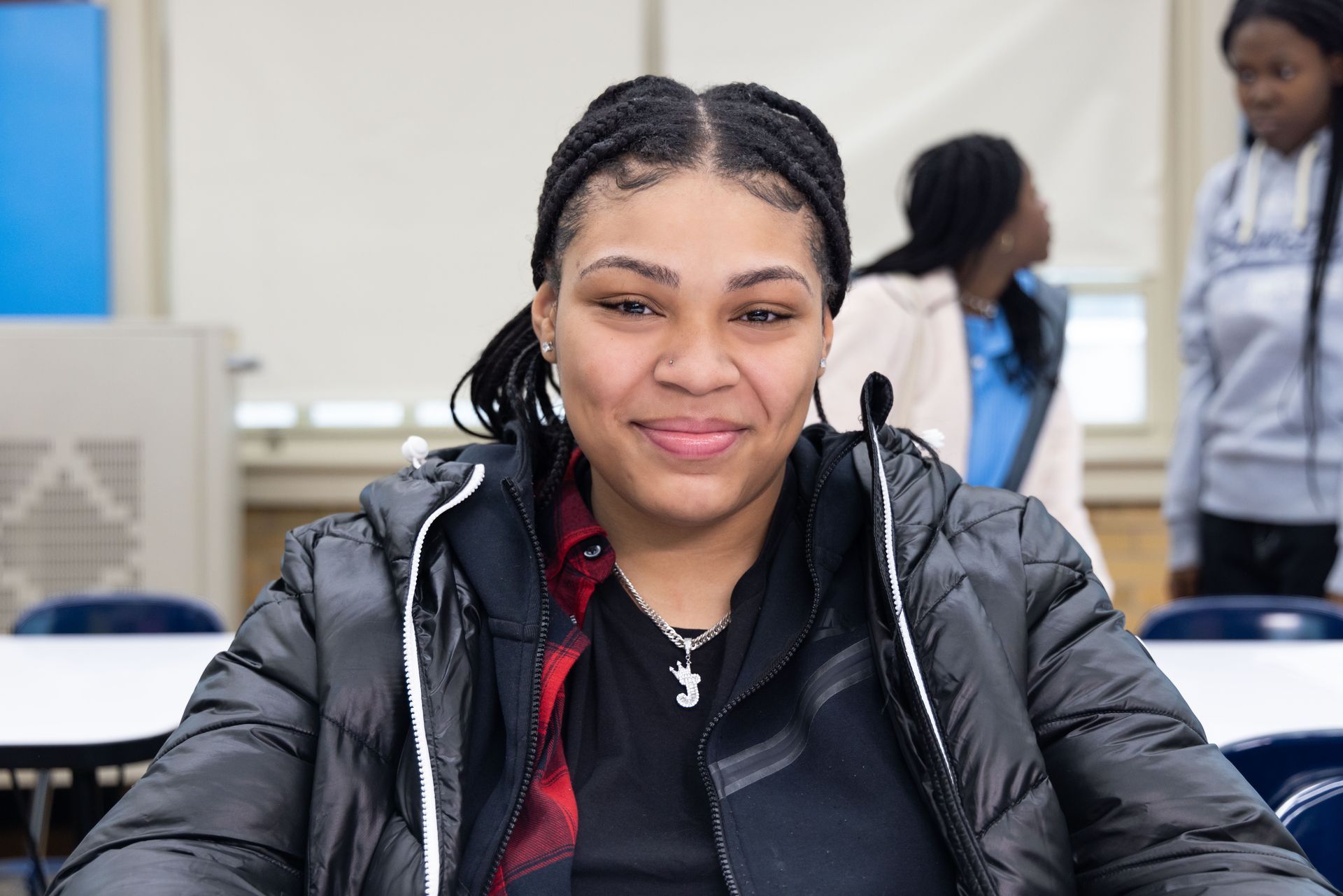 A smiling student