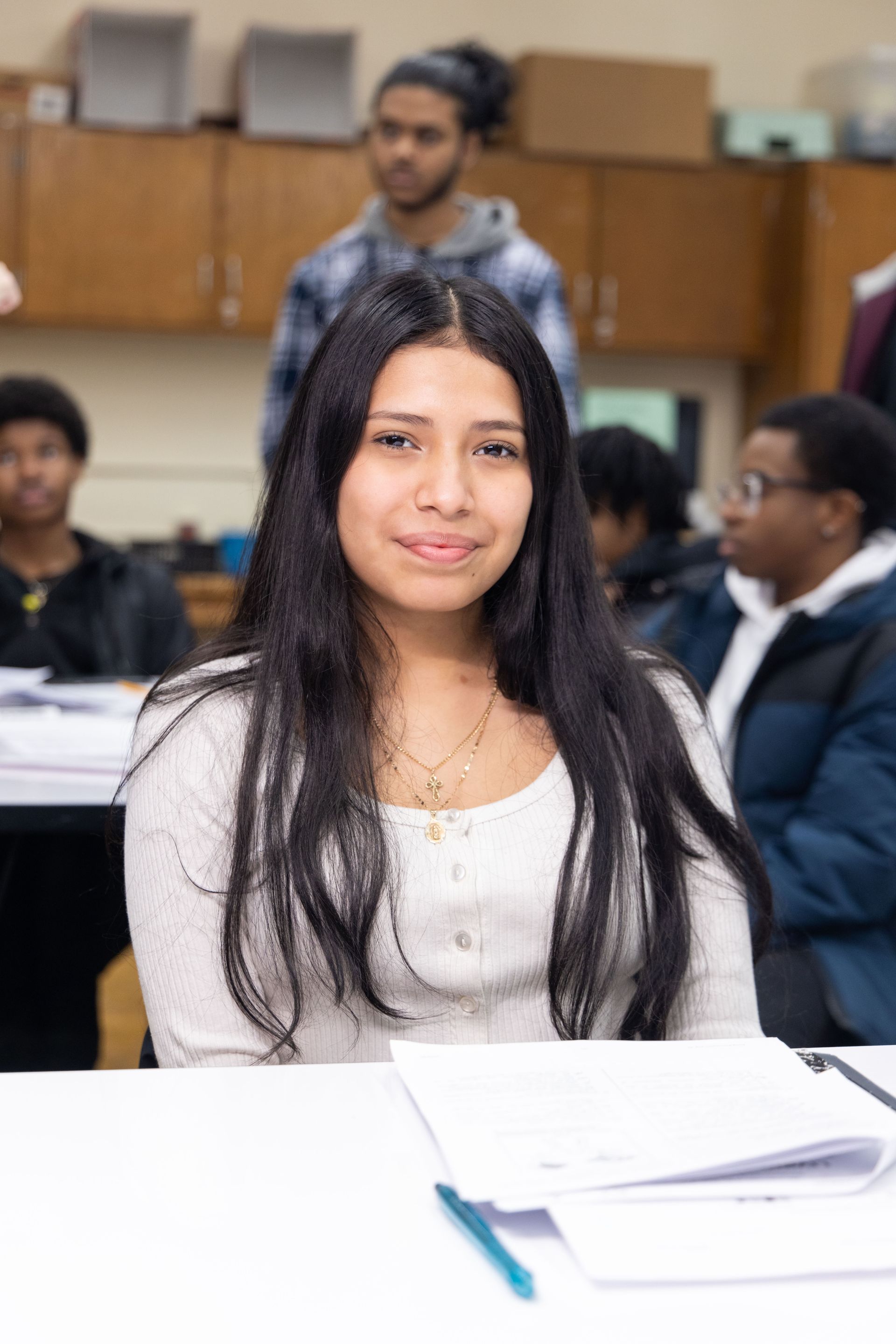 A smiling student
