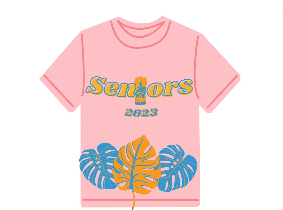 T-Shirt designed for New Design High School's 2023 Seniors by members of the Youth Design Collective