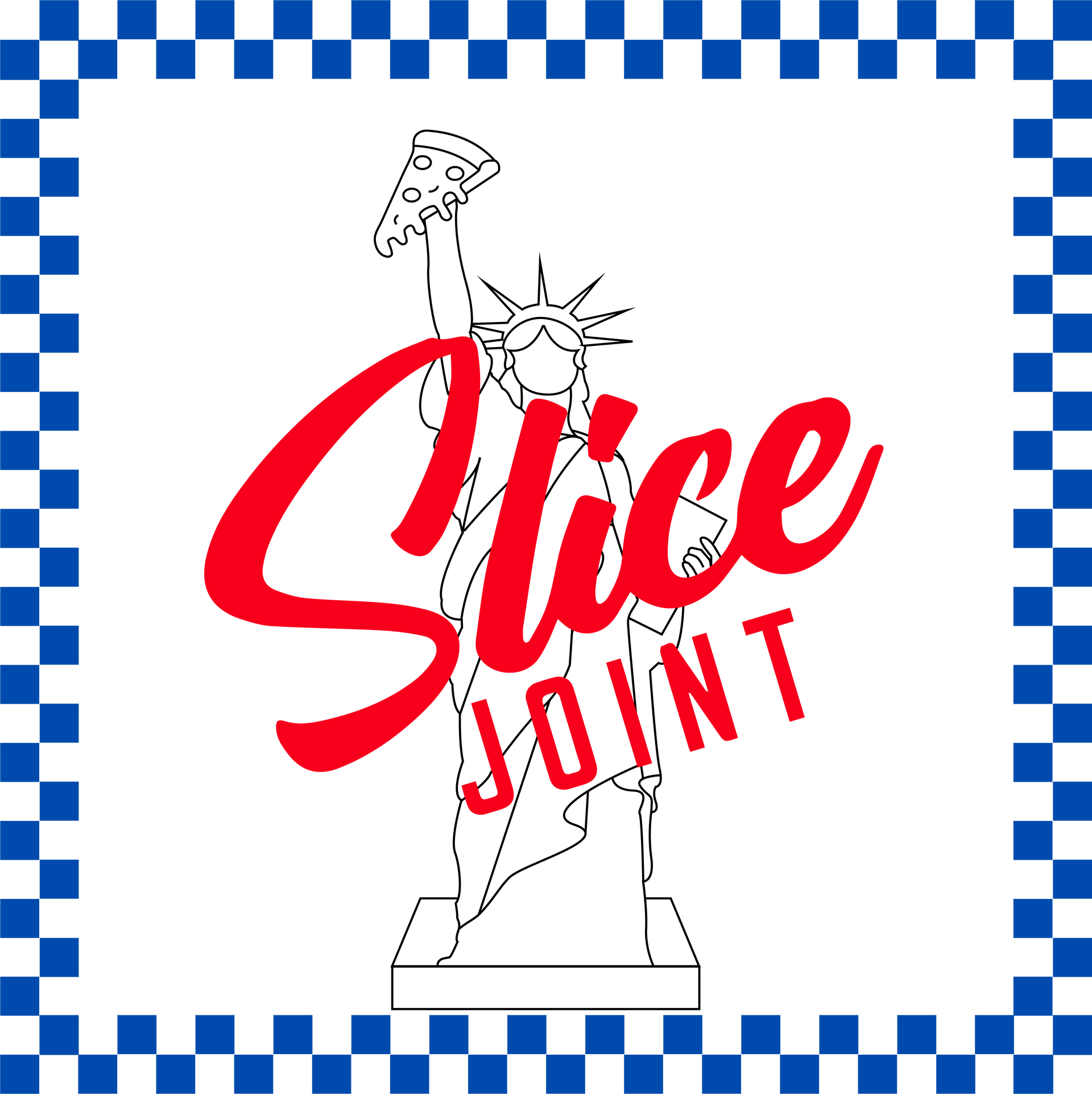 Pizza box redesign for Slice Joint by members of the Youth Design Collective