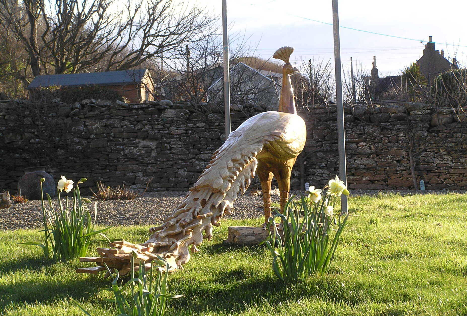 Indian Peacock sculpture made by Ingrained Culture