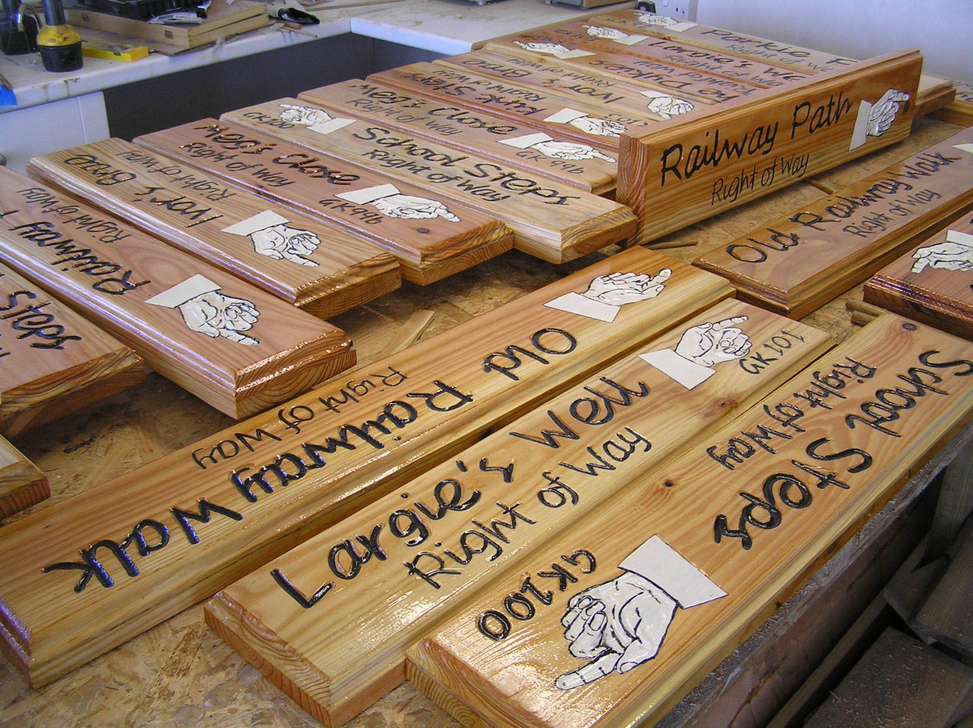 Large batches of Commercial and business signage.