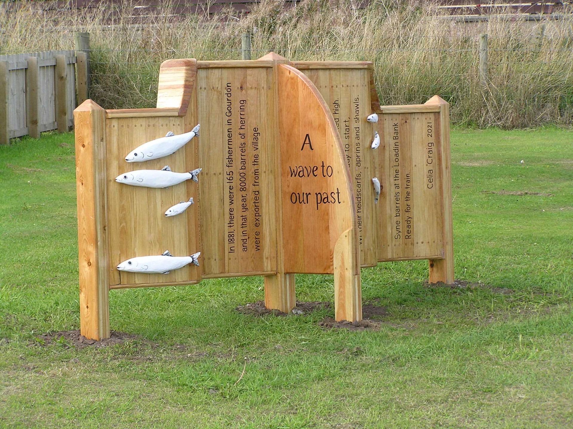 Sustainable public art sculpture, handmade from Grown in Britain wood. Made by Ingrained Culture.