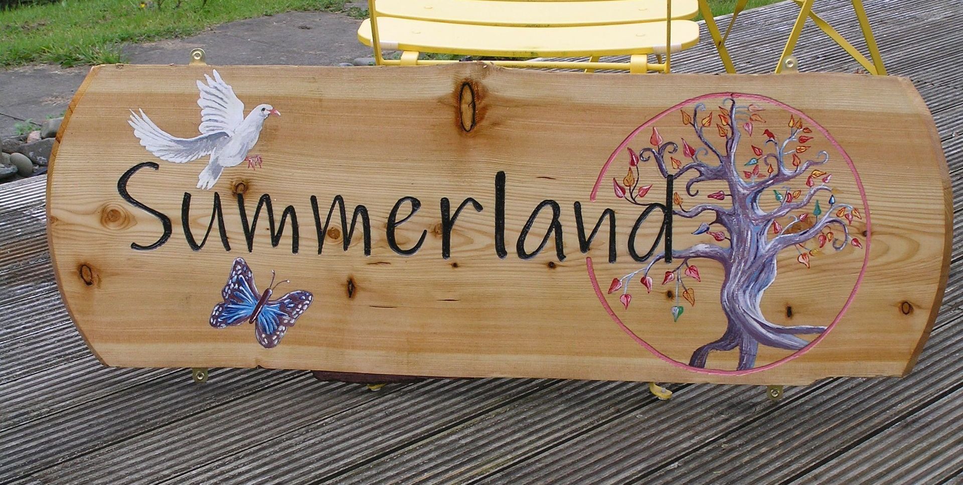 Individual wooden Eco-friendly house name sign made by Robert ingrained Culture