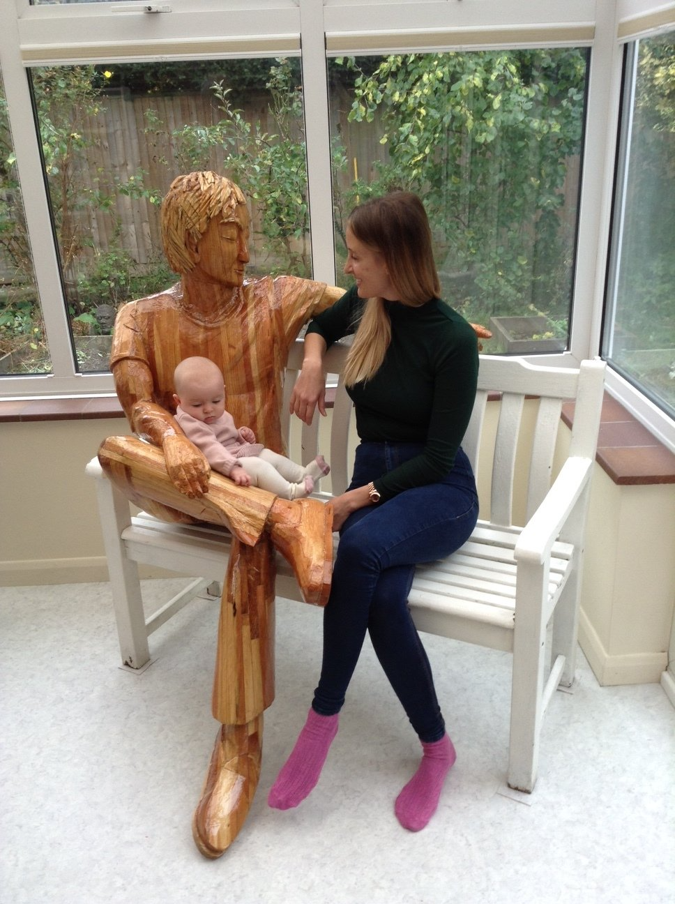 Contemporary British wooden people
