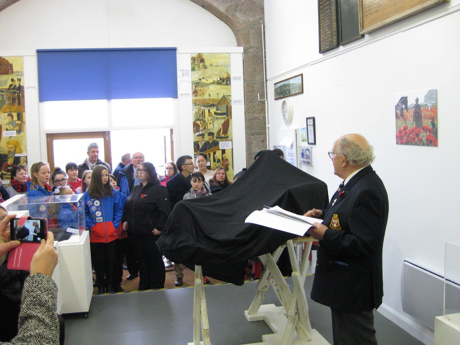 Unveiling of a WWW1 memorial made by Ingrained Culture
