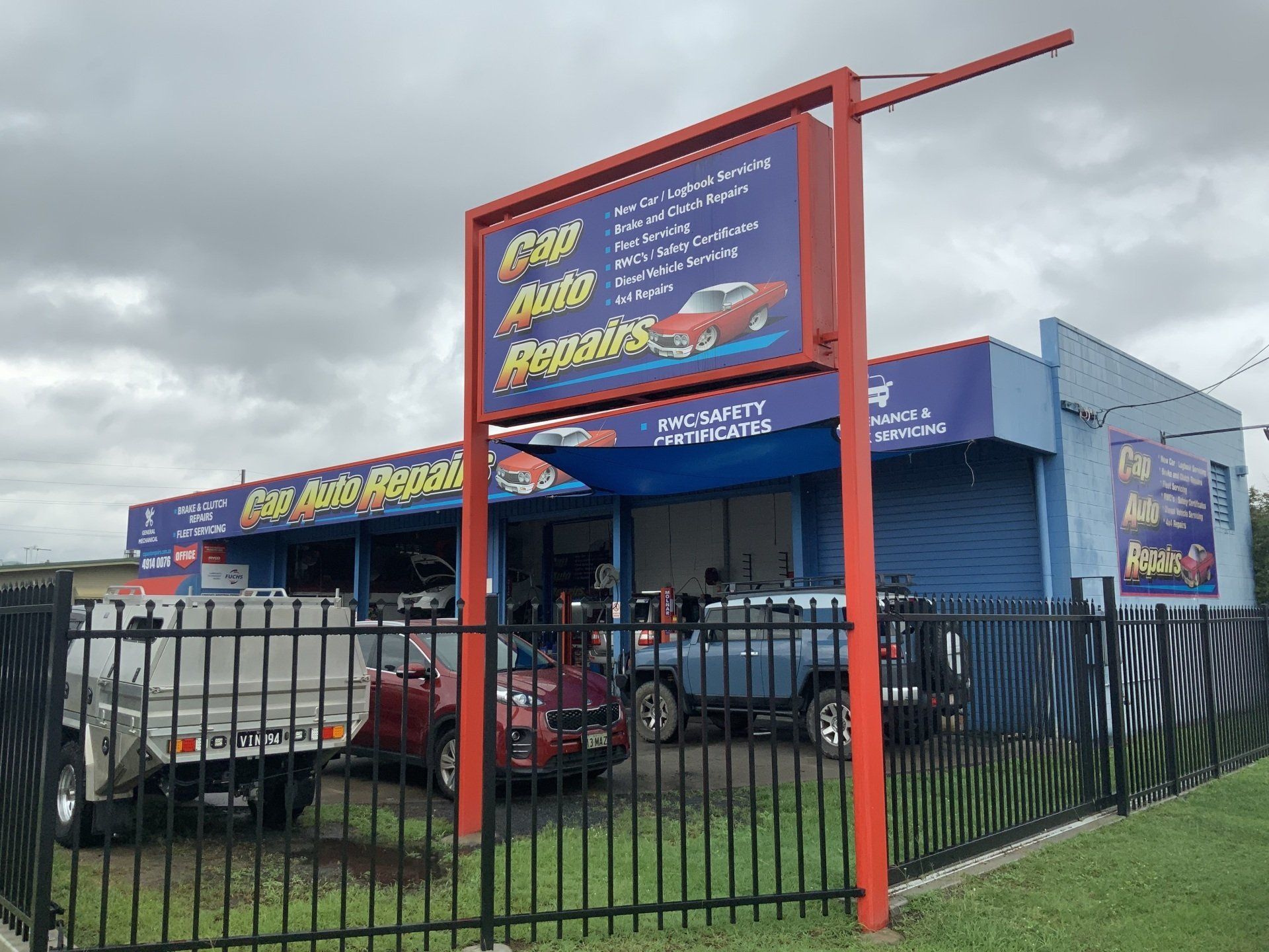 Close-up Photo of Cap Auto Repairs Storefront — Auto Repair in Rockhampton, QLD